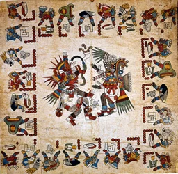 Detail aus einer Faksimile-Kopie des Codex Borbonicus